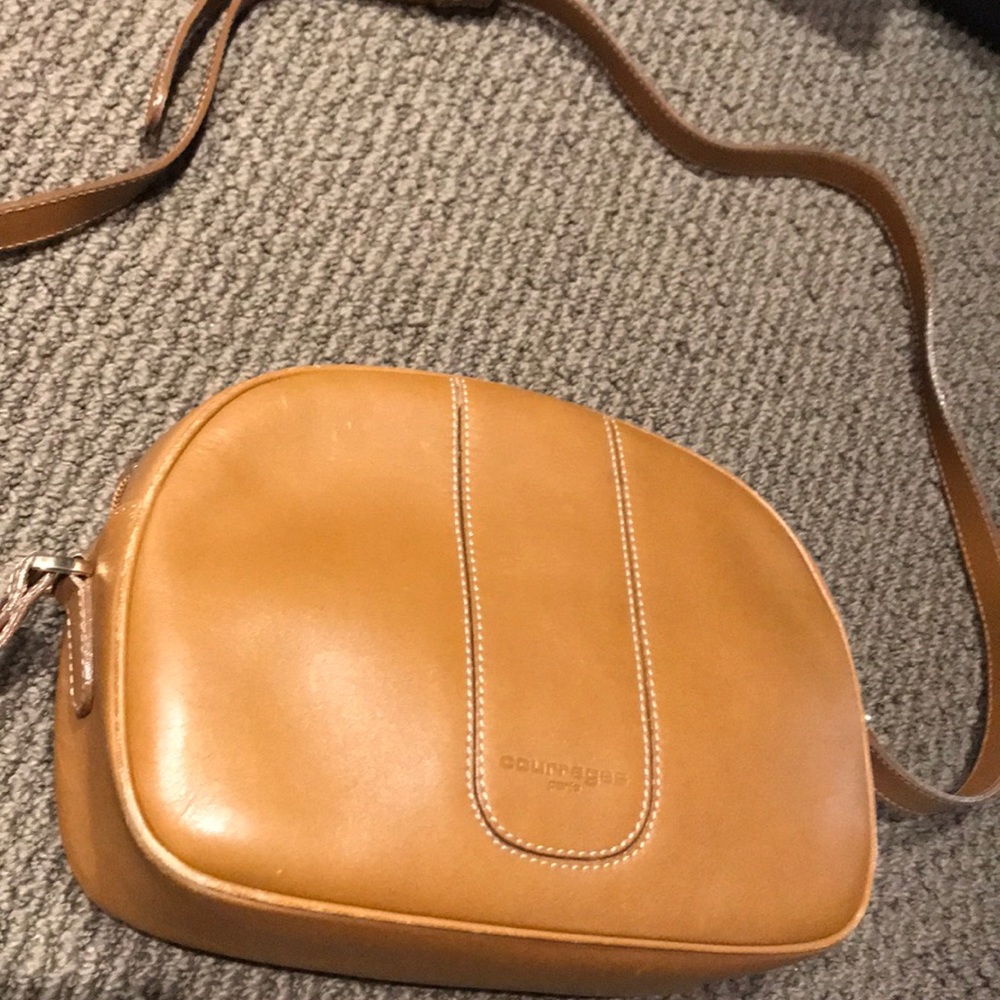 Authentic Courrèges Tan Crossbody Purse